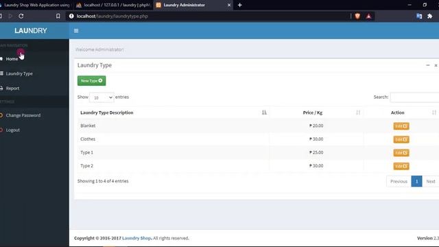 Laundry Shop Web App using PHP DEMO смотреть онлайн