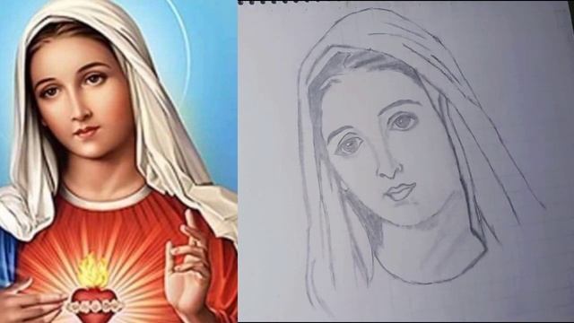 How To Draw Mama Mary | Quick Sketch | Timelapse Drawing (Mama Mary Portrait) смотреть онлайн