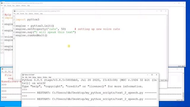 Python Tutorial - Part 26 text 2 speech (pyttsx3) смотреть онлайн