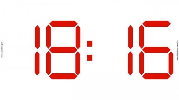 Красные цифровые часы