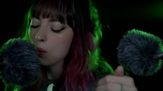 ASMR Double Mics For Double Tingles (whispering, fluffy mic, ear to ear) смотреть онлайн