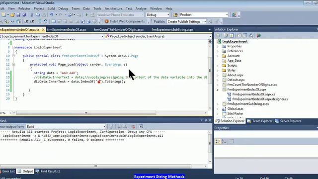 Experiment indexOf, SubString, Response.Cookies and Request.Cookies - Part 1 смотреть онлайн
