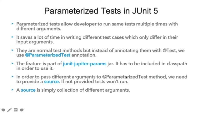What are Parameterized Test in JUnit 5? смотреть онлайн