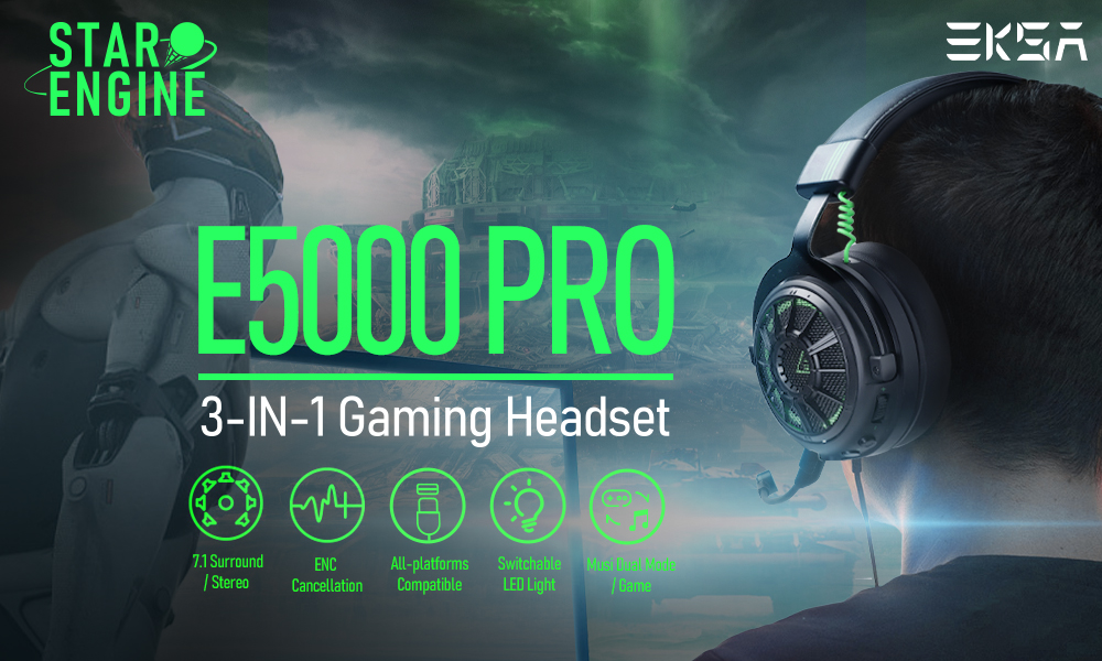 Игровые наушники EKSA STAR ENGINE E5000 Pro Gaming Headset смотреть онлайн