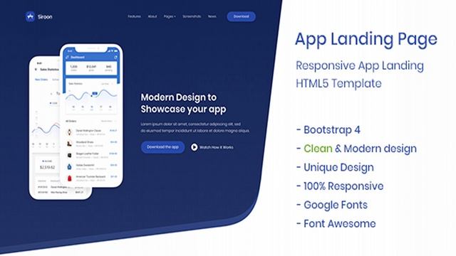 App Landing Page - Siroon | Themeforest Website Templates and Themes смотреть онлайн