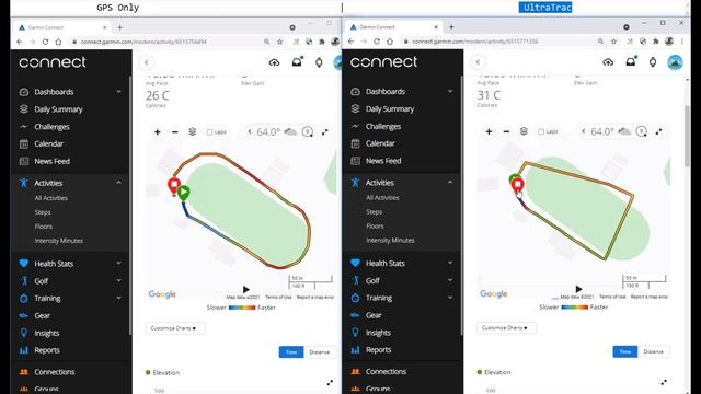 Garmin Instinct - GPS Vs. UltraTrac