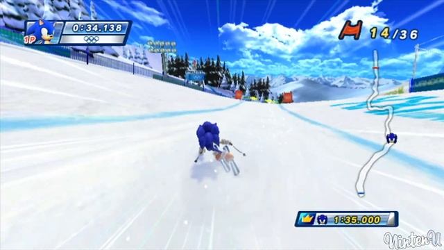 Mario & Sonic at the Olympic Winter Games - All Characters Alpine Skiing Downhill Gameplay смотреть онлайн