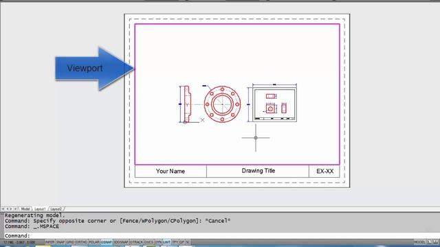 Autocad - Understanding Layouts, Viewports & Paper Space #30 смотреть онлайн