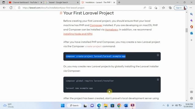 How to Install Laravel on Windows 10/ 11 for Beginners | Install Laravel on Windows using Composer. смотреть онлайн