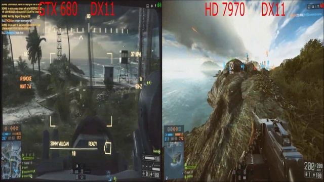 Battlefield 4 Graphics comparison: GTX 680 and HD 7970 смотреть онлайн