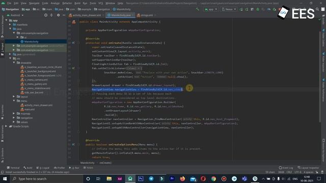 How to create navigation drawer in android studio part 1 #16 | App development tutorial tamil | EES смотреть онлайн