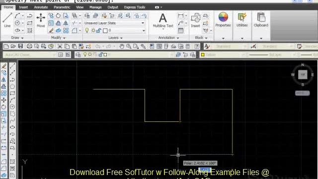 AutoCAD 2D - Accessing and Using Object Snap Tracking - Osnap Command смотреть онлайн