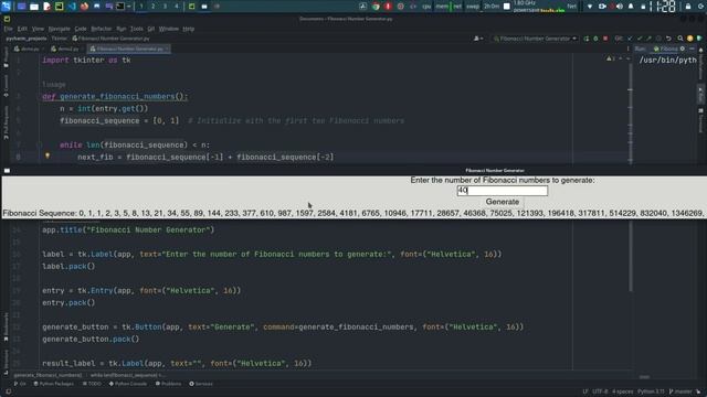 Python GUI: Fibonacci Number Generator | Build a Simple Fibonacci Sequence Generator смотреть онлайн