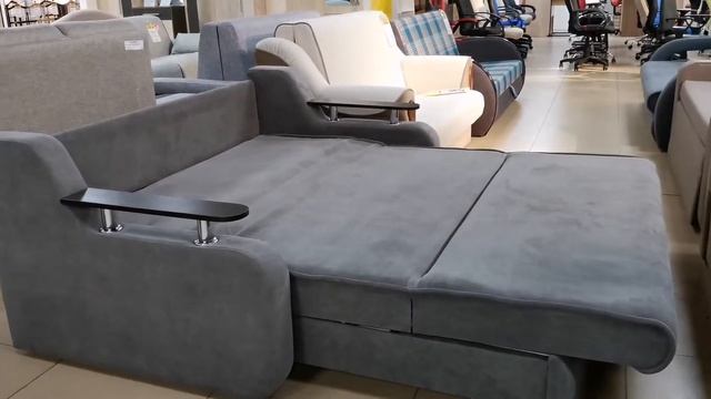 138237 "ОРФЕЙ 1,6" диван-кровать с дер. подлокотниками. Цвет: ВеронаVL-1617-05 серо-коричневый. смотреть онлайн