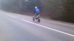 стант на питбайке(навернулся)