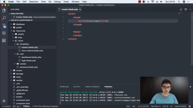 Guilherme Aquino - PHP e Laravel 5.4 | 0013 - Criando Template View no Laravel смотреть онлайн