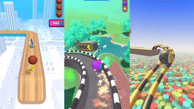 Going Balls Vs Rolling Ball Sky Escape Vs Sky Rolling Ball 3d Speedrun Gameplay || 3 Games