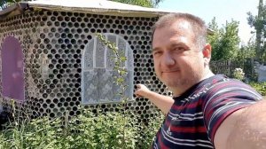 Забор из бутылок.Беседка из бутылок.(Глухие)