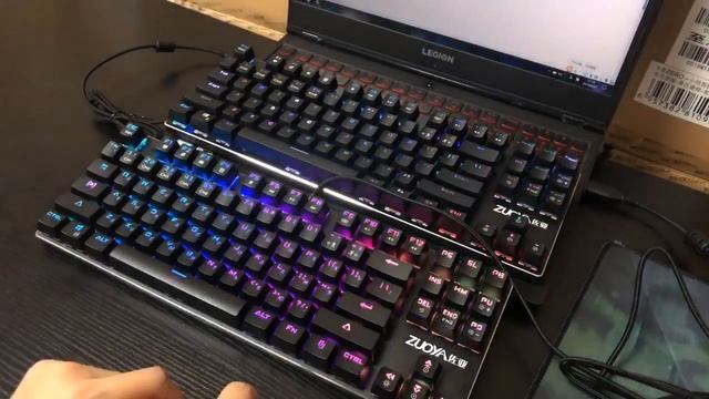 ZUOYA Ru/Us Mechanical Keyboard Blue Red Switch Mix/RGB Backlit USB Wired Gaming Keyboard смотреть онлайн