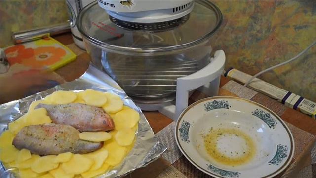 РЫБА С КАРТОШКОЙ ЗАПЕЧЕННЫЕ В АЭРОГРИЛЕ смотреть онлайн