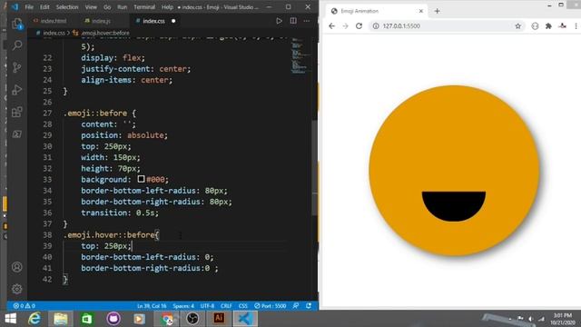 ANIMATED EMOJI | Vanila JavaScript Mousemove Event | Web development смотреть онлайн
