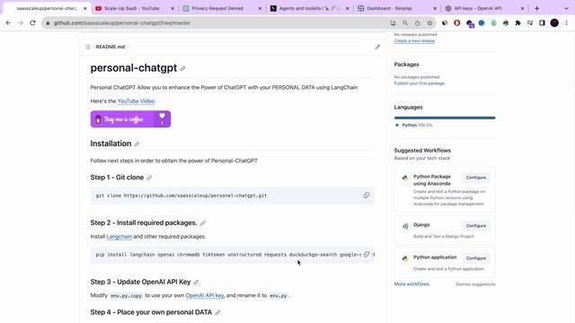 GOD ChatGPT ?? | LangChain Agent with Internet Access, Memory and Personal Data with Python смотреть онлайн