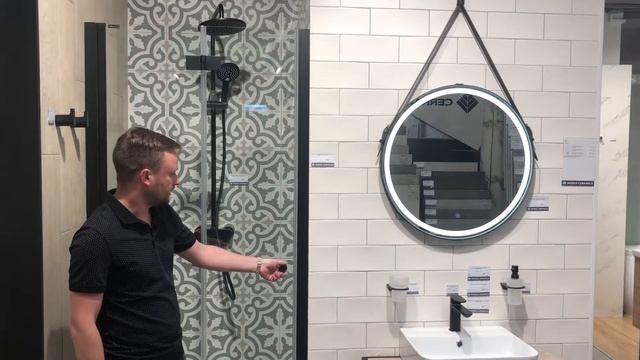 Обзор двери в нишу Radaway Nes Black DWB в сети салонов Modus Ceramica смотреть онлайн