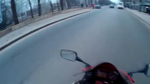 Зимние мотопрогулки Viper V 250 NT & HONDA CBR 600 F4I смотреть онлайн