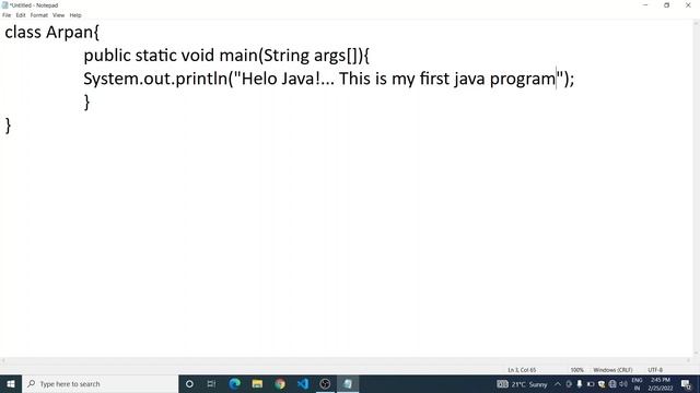 How to Write java program in notepad (in hindi) смотреть онлайн