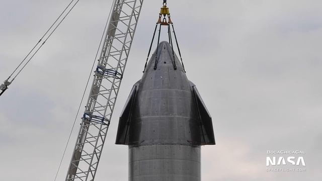 SpaceX Boca Chica - Starship Factory Drive-Thru - New Flaps Delivered and New Nosecone Moved Outsid смотреть онлайн