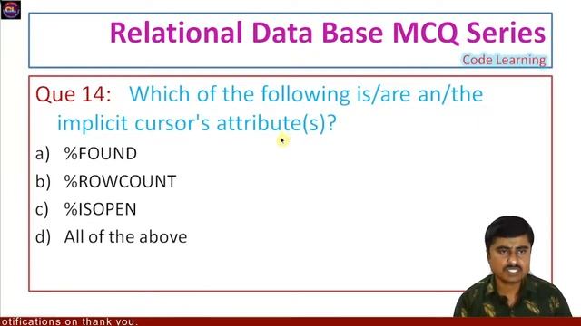 MCQ of Cursor PL/SQL |RDBMS MCQ Lecture 6| RDBMS MCQ |Relational Data Base MCQ смотреть онлайн