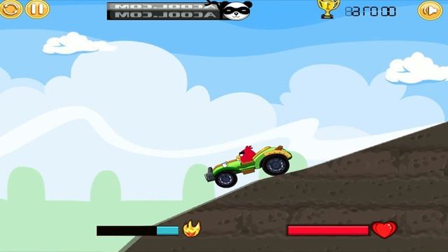 Angry Birds Cross Country - UNLOCK GREEN CAR! RACING HIGH SPEED THROUGH SPIKE ALL LEVELS! смотреть онлайн