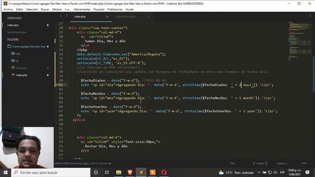 ?Como (Sumar - Restar) Dia, Mes y Año a una fecha con PHP? смотреть онлайн
