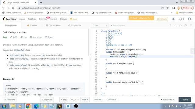Design HashSet | Leetcode 705 | Amazon Google Facebook interview question смотреть онлайн