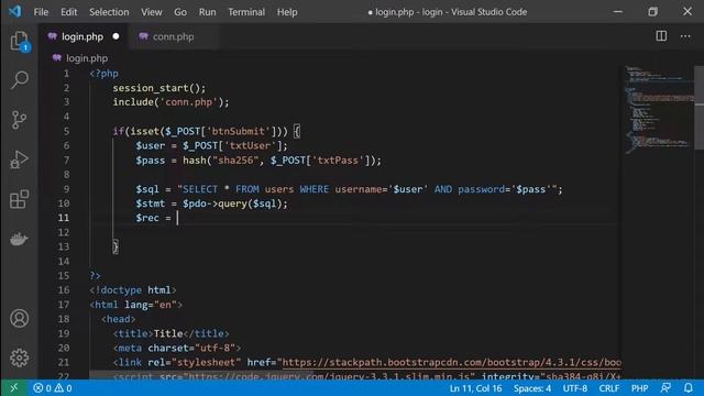 PHP 7 Web Login ด้วยตัวแปร Session смотреть онлайн