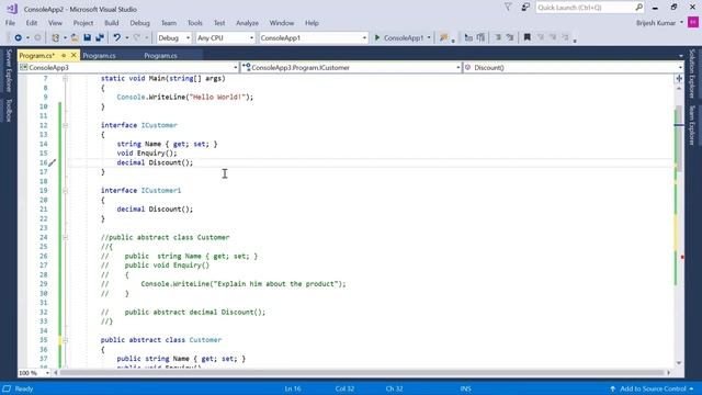 Abstract Class vs Interface in C# | C# Interview Questions | Csharp Interview Questions смотреть онлайн