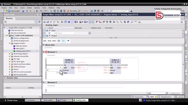 Sugar Mixer using PLC S7-1200 with Analog Input/Output in TIA Portal V17 - Full Tutorial- SCADA 202 смотреть онлайн