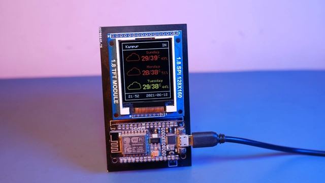ESP8266 Weather Station Version 3 | Nodemcu & ST7735 openweathermap API | Ultimate weather station смотреть онлайн