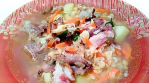 Гороховый суп с копченостями! Вкусно и сытно!