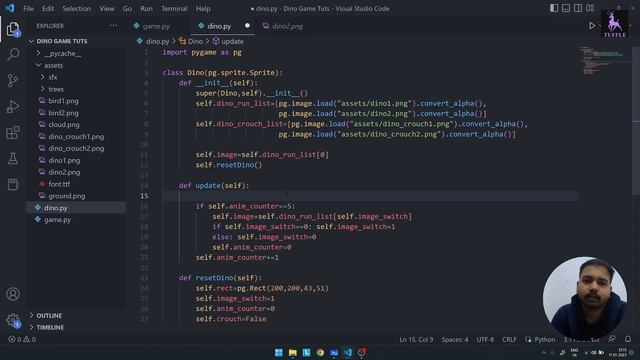 Pygame Tutorial for beginners | Dino Game Python | #python #pythonprojects смотреть онлайн
