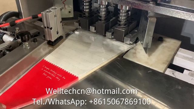 BOPP CPP flower sleeves plastic triangle bag binding & hanging hole punching machine with corner cu смотреть онлайн