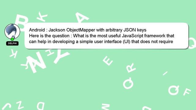 Android : Jackson ObjectMapper with arbitrary JSON keys смотреть онлайн