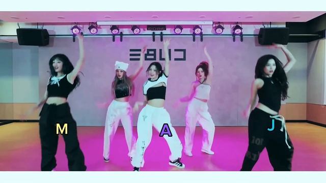 (G)-IDLE(여자)아이들- QUEENCARD Dance Practice Mirror 3 MEMBERS VER. 4K