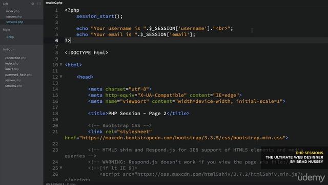 183 Using PHP Sessions to Store Global Variables смотреть онлайн
