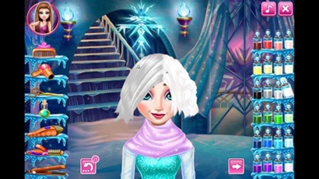 Игра причёски с Эльзой смотреть онлайн