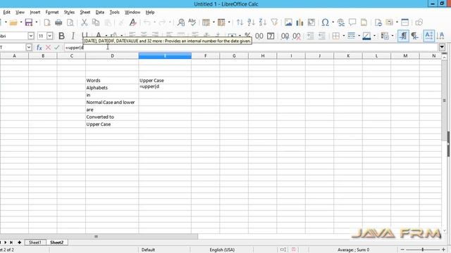 LibreOffice Calc Tutorial - upper Function | LibreOffice 6 Calc смотреть онлайн