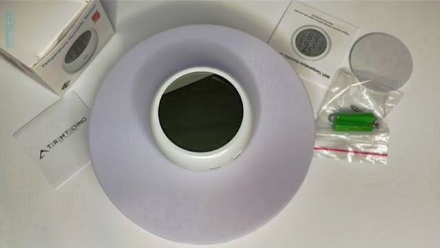 Умный датчик температуры и влажности WiFi Tuya для умного дома с управлением круглый DAT-TEMP-кр-бел смотреть онлайн