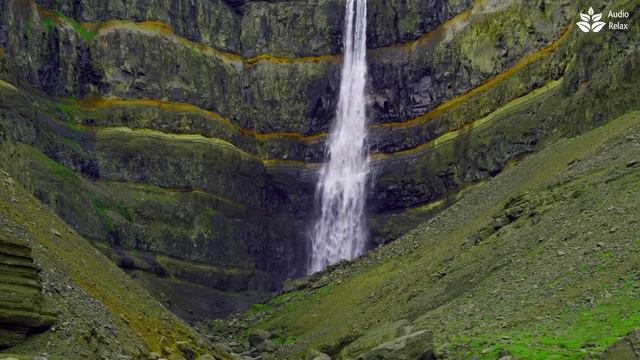 10 Hours Calming Mountain Waterfall Flowing Sounds. Nature White Noise for Sleeping, Study смотреть онлайн