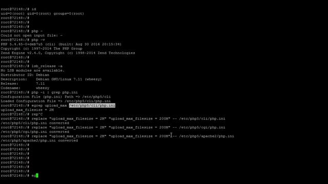 PHP - как увеличить максимальный размер загружаемого файла? Пример для Debian смотреть онлайн