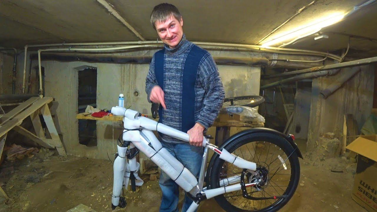 Распаковка электровелосипеда Камри Алроад White Siberia